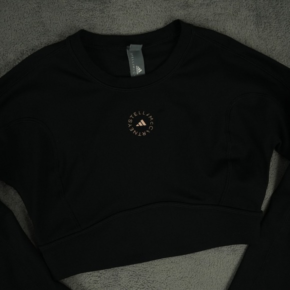 Adidas by Stella McCartney Tops - Adidas X‎ Stella McCartney Crop Top Women XS Black Long Sleeve Open Back